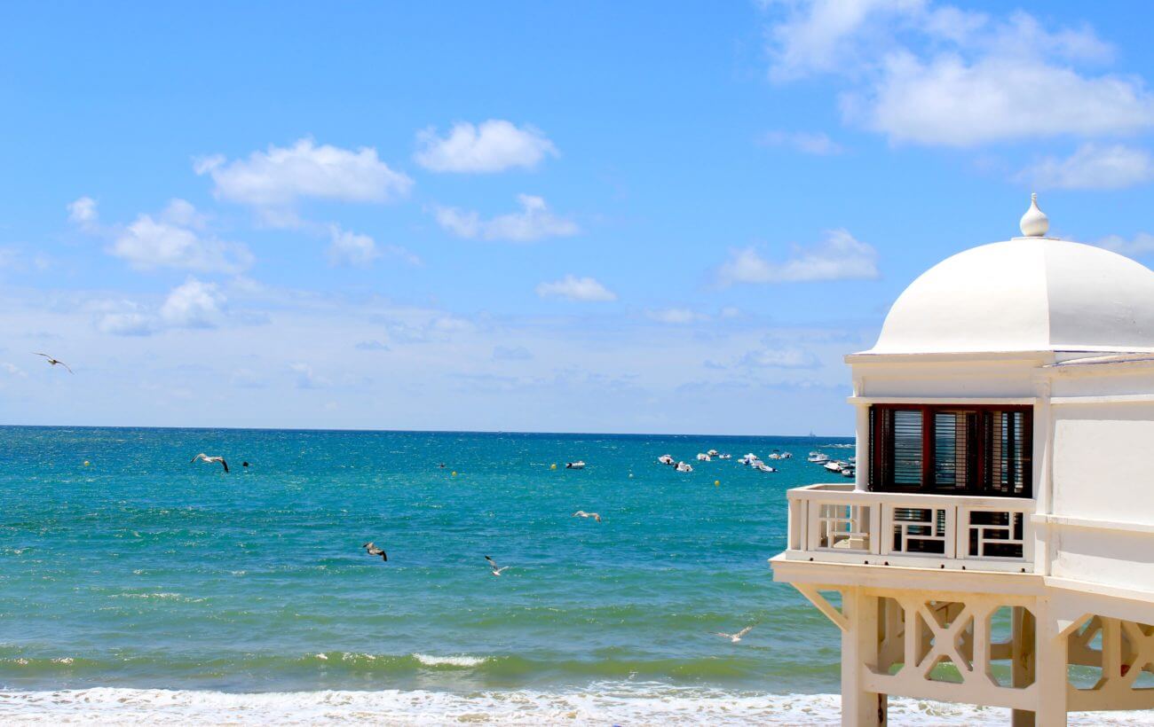 Cadiz Strand Playa la Caleta mitten in der Stadt