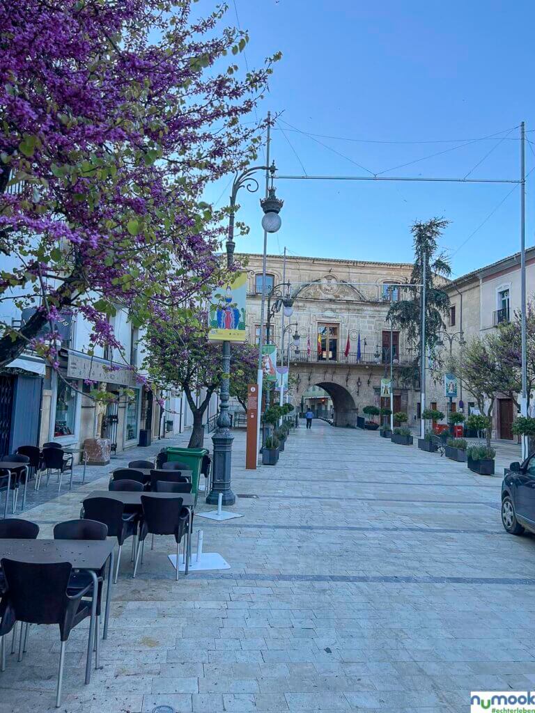 Plazas und Cafeterias im Ort